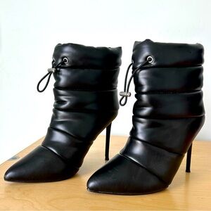 New with tags Steve Madden black high heel puffer booties